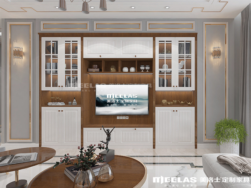 新中式-禧系列客厅-电视柜定制